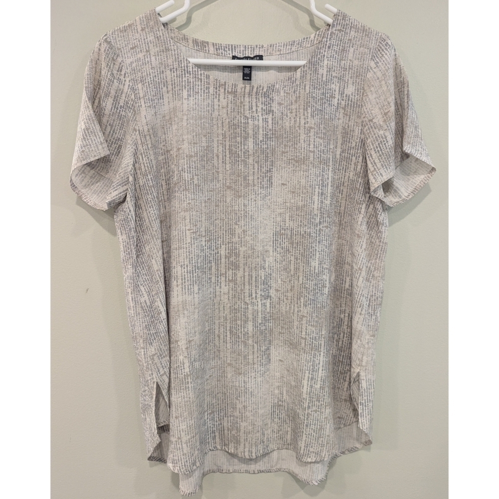 Eileen Fisher 100% Silk Short Sleeve Top Size Medium